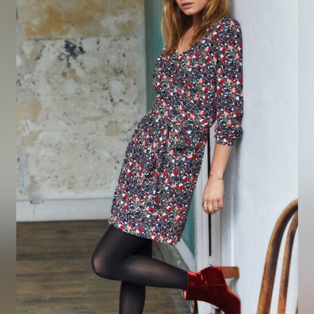 SEZANE // Estelle Wrap Floral Mini Dress